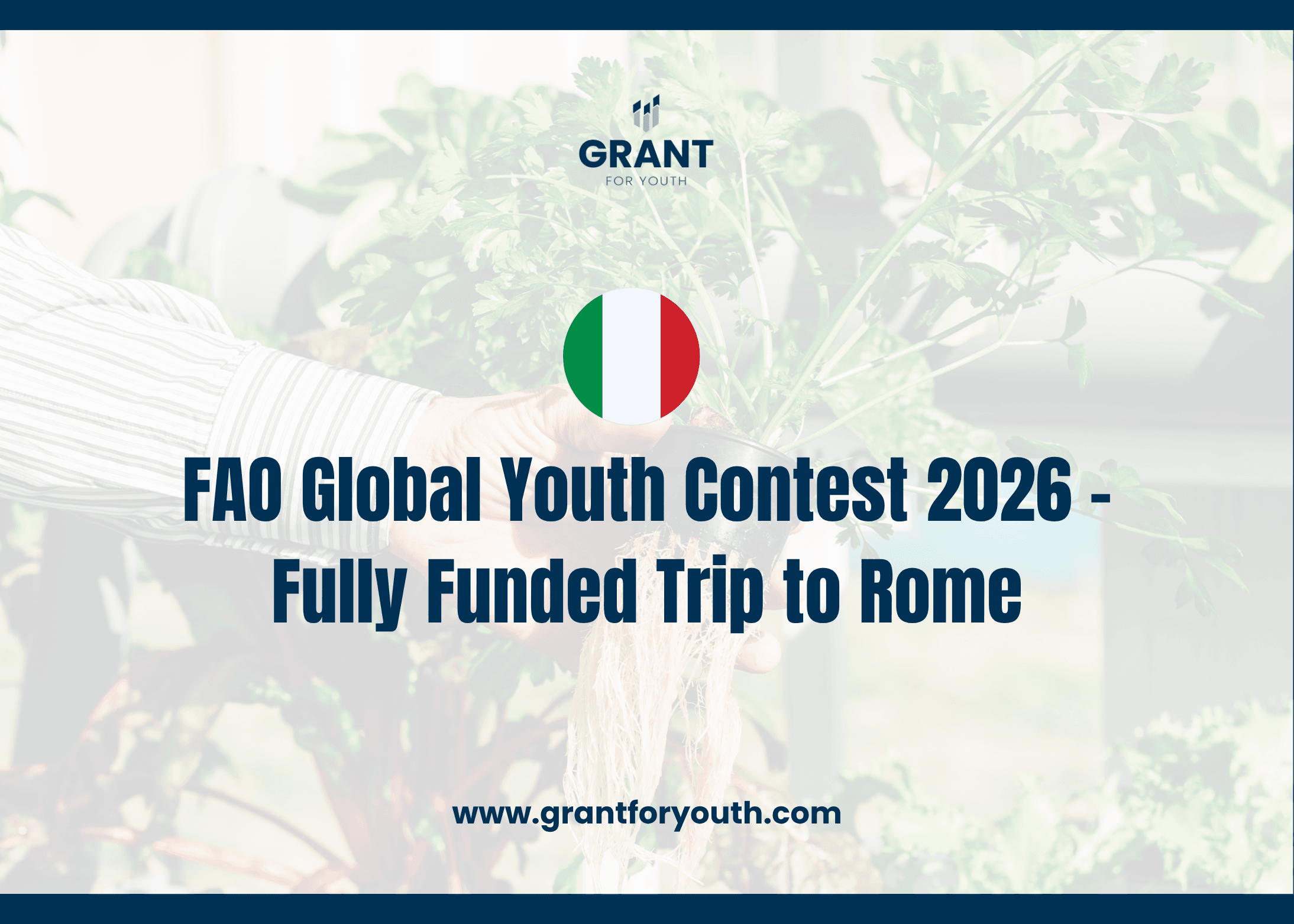 FAO Global Youth Contest 2026 – Fully Funded Trip to Rome